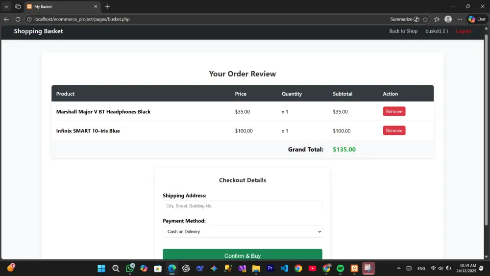 سأقوم ببرمجة متجر إلكتروني بسيط به لوحة تحكم مخصصة للتجار من الصفر باستخدام تقنيات PHP و MySQL، لتسهيل إدارة أعمالك وتجارتك عبر الإنترنت بكفاءة عالية.