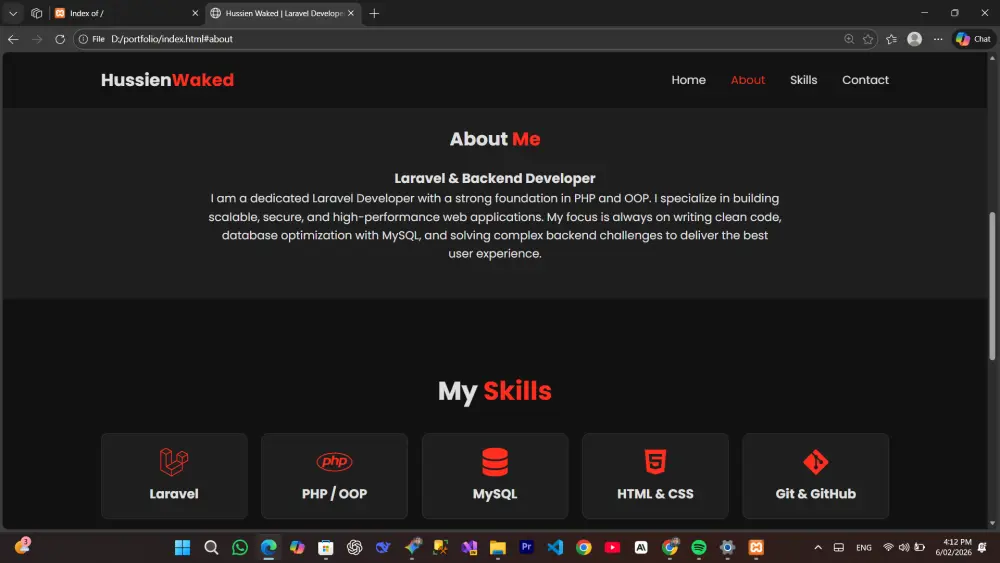 تصميم بورتفوليو رقمي لأعمالك البرمجية أو التصميمية