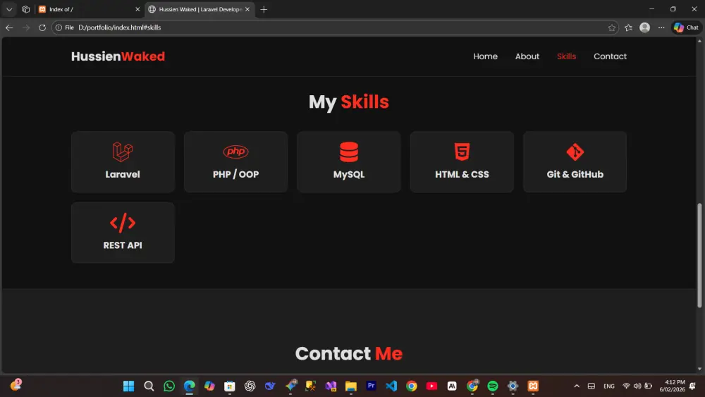 تصميم بورتفوليو رقمي لأعمالك البرمجية أو التصميمية