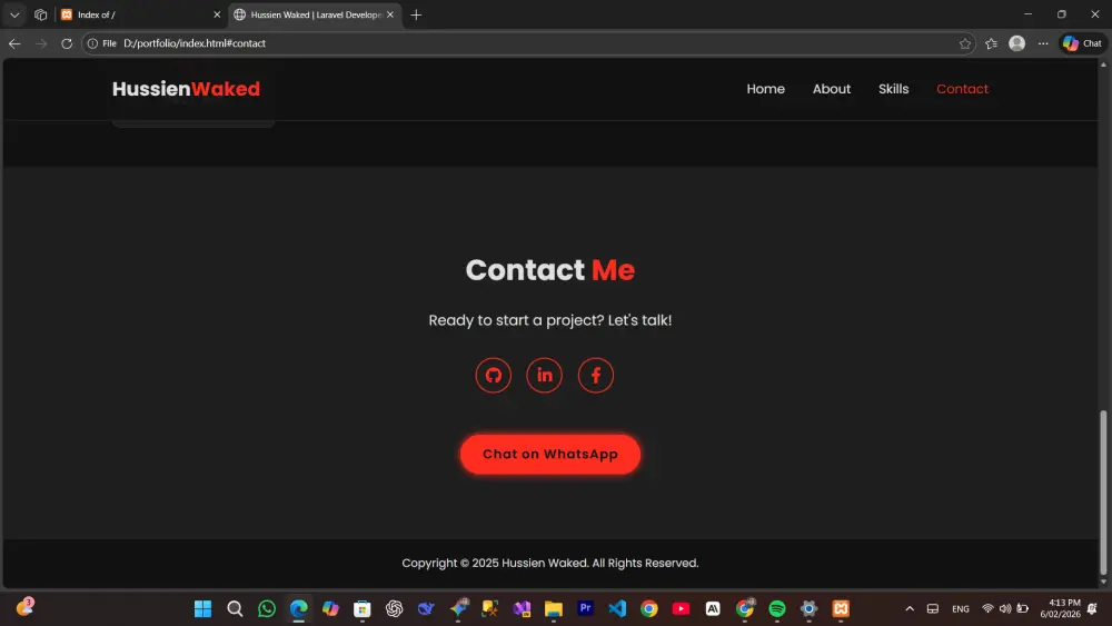 تصميم بورتفوليو رقمي لأعمالك البرمجية أو التصميمية