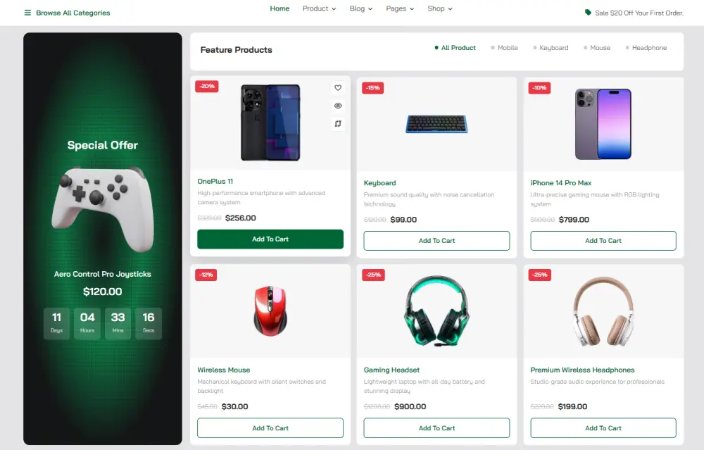 تحويل تصميمات Figma أو PSD إلى صفحة ويب متجاوبة (HTML/CSS)