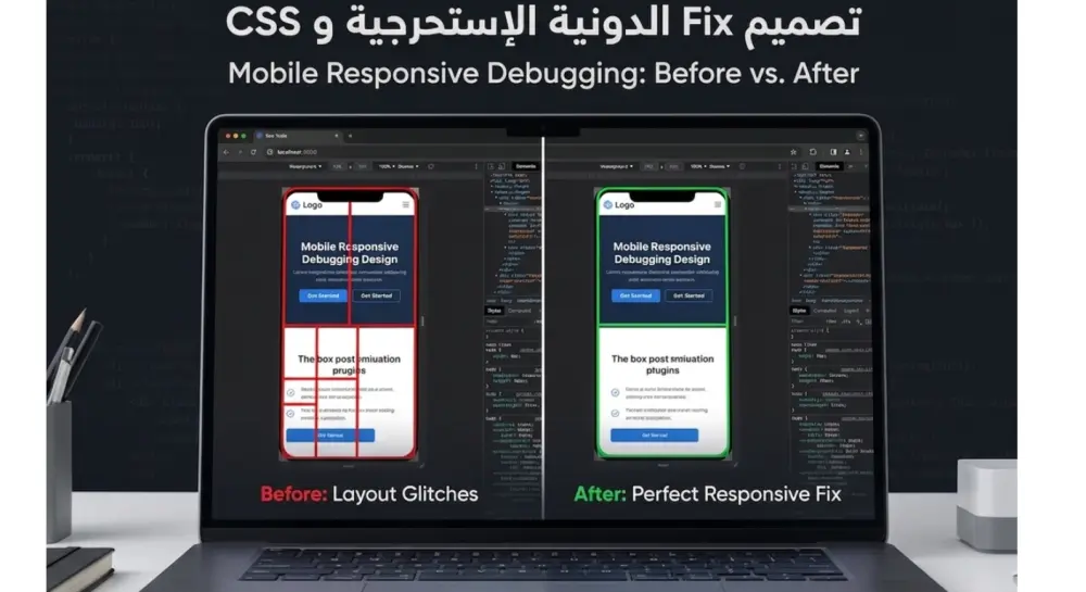 إصلاح مشاكل التنسيق (CSS) وإضافة لمسات تفاعلية باستخدام JavaScript