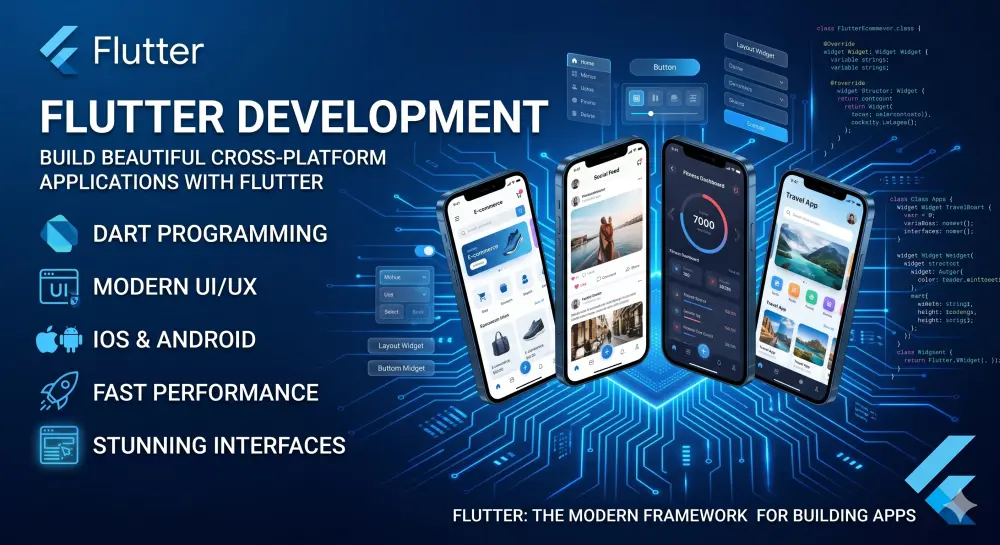 تصميم وتنفيذ واجهات Flutter بسيطة وResponsive باحترافية