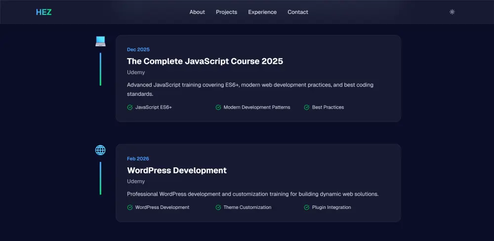تصميم موقع Portfolio احترافي لعرض أعمالك (Static Web Page