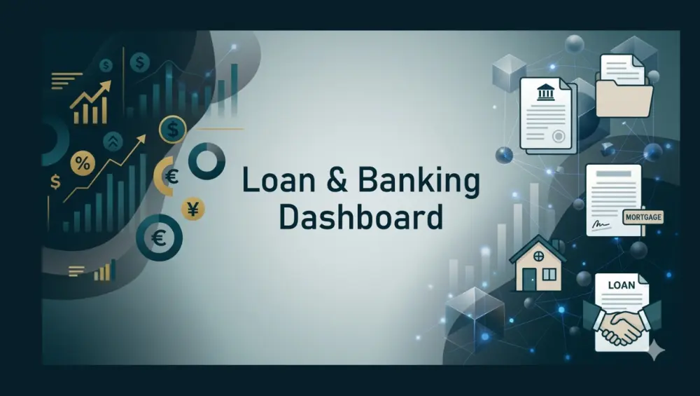 تصميم لوحات تحكم (Dashboard) احترافية لتحليل القروض والبيانات البنكية