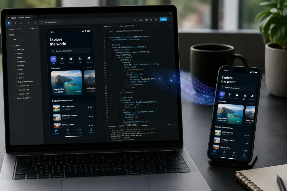 نقل التصميم بنسبة 100% من Figma إلى كود Flutter بدقة متناهية
