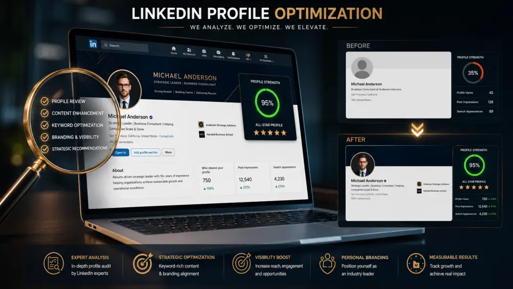 تطوير بروفايل لينكد إن (LinkedIn SEO) يجعله في النتائج الأولى لجذب عروض التوظيف