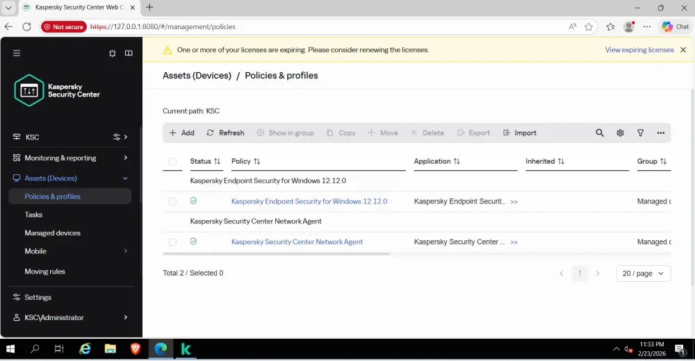 أقدم خدمة مراقبة وتحليل التنبيهات الأمنية وحماية أجهزة المستخدمين باستخدام Kaspersky Solutions