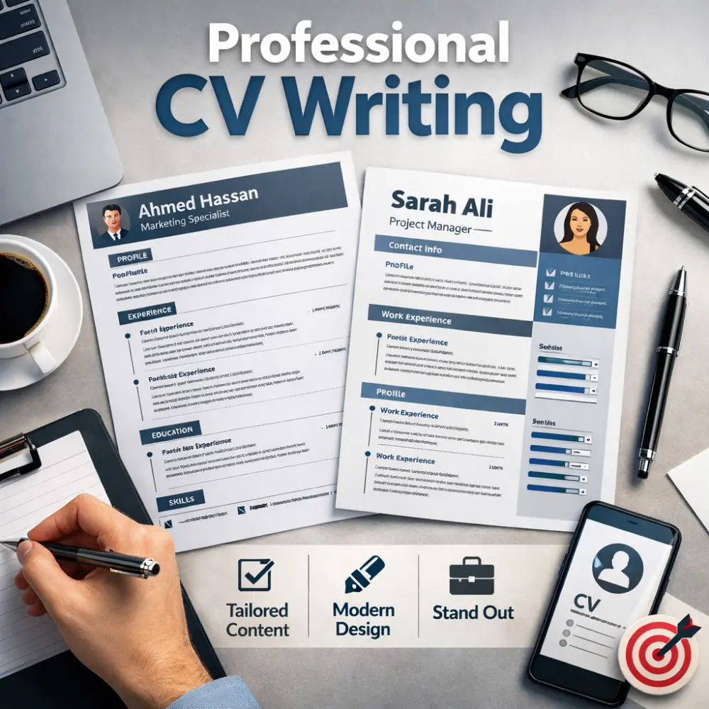 إنشاء سيرة ذاتية احترافية باللغة الإنجليزية