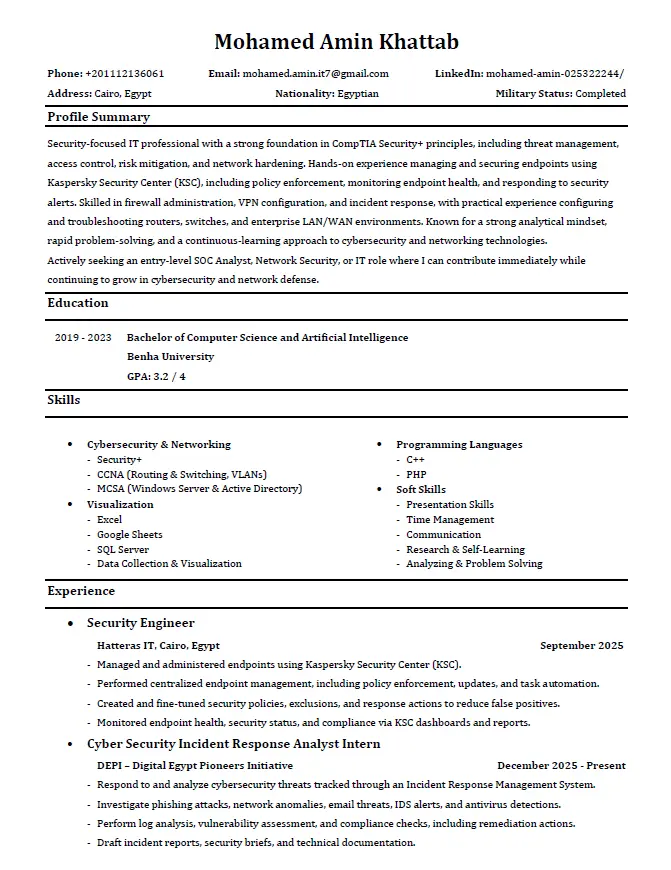 إنشاء سيرة ذاتية احترافية باللغة الإنجليزية