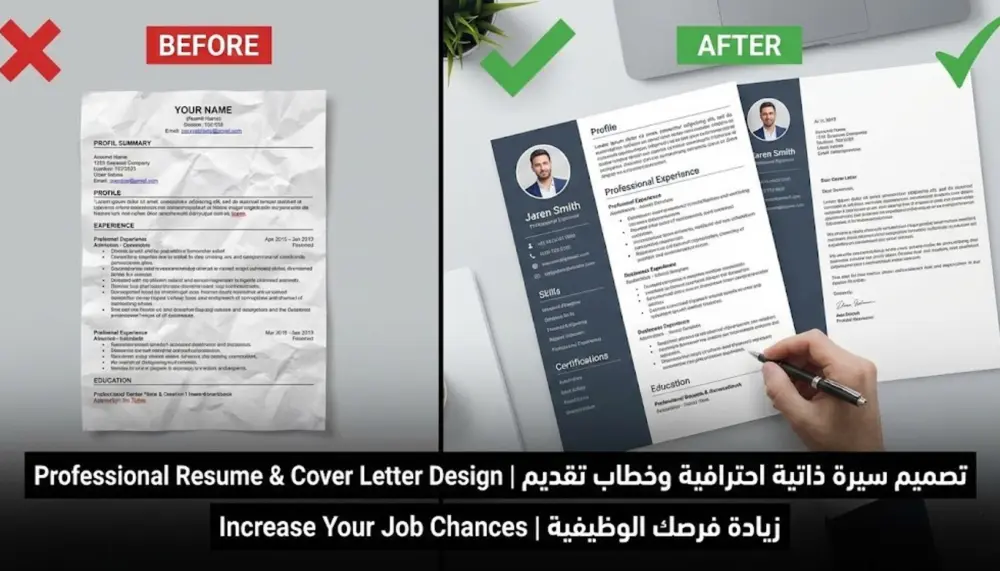 كتابة او تحسين السيرة الذاتية ورسالة التغطية