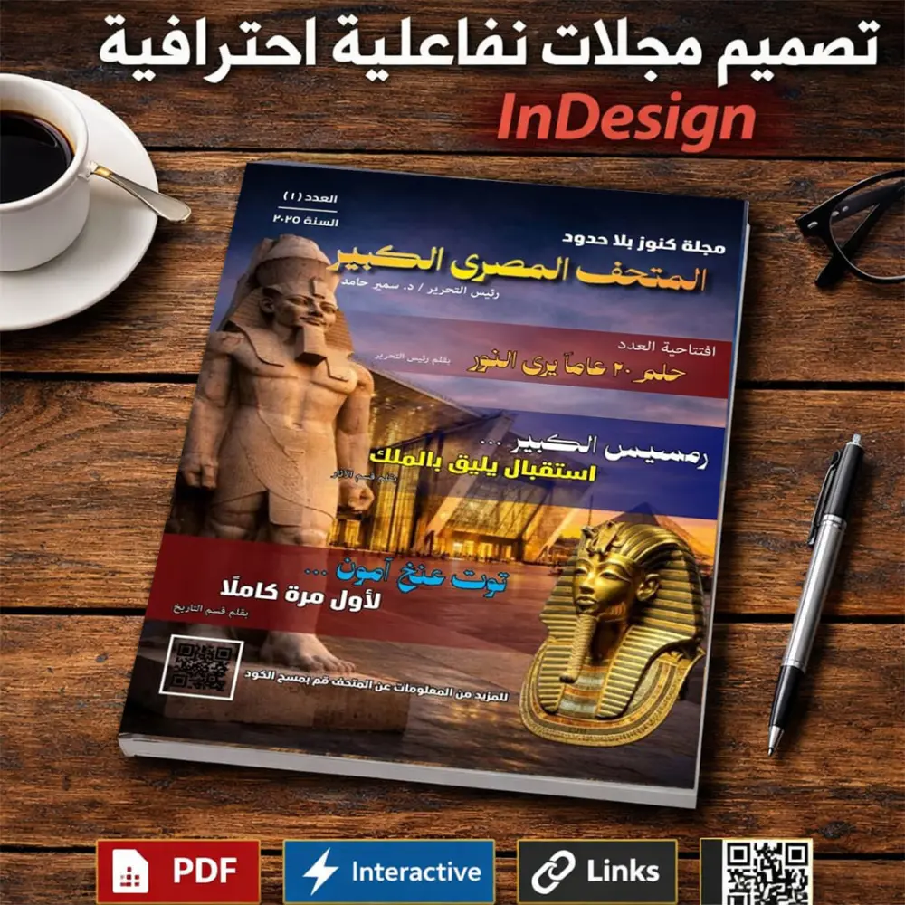تصمبم مجلة تفاعلية احترافية باستخدام برنامج InDesign