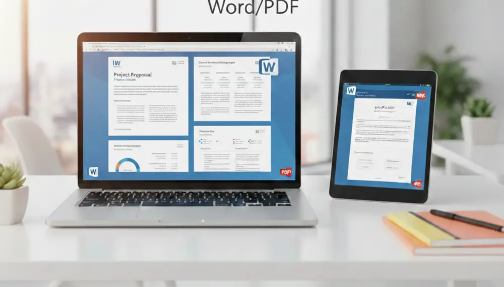 تحويل المحتوى إلى تقرير منسق Word/PDF