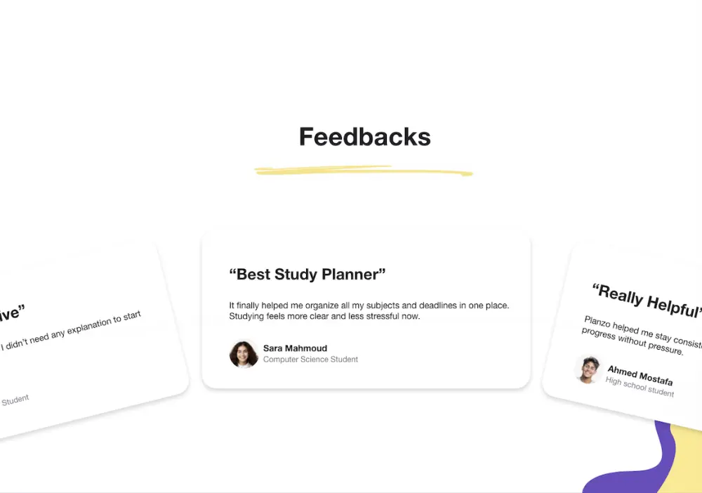 تصميم Landing Page احترافية لموقع مذاكرة UI/UX