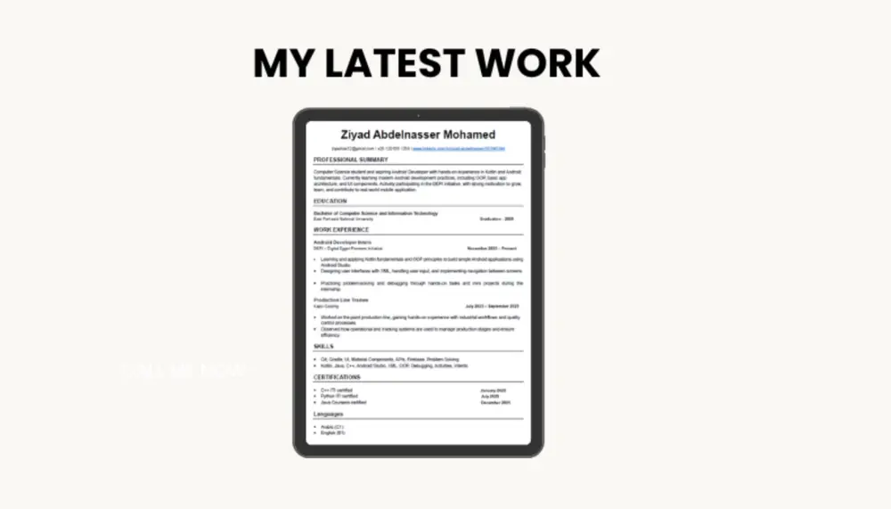 تصميم سيرة ذاتية احترافية بنظام ATS