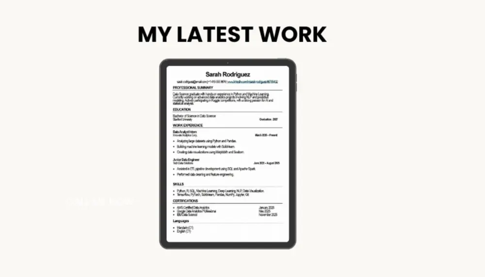 تصميم سيرة ذاتية احترافية بنظام ATS