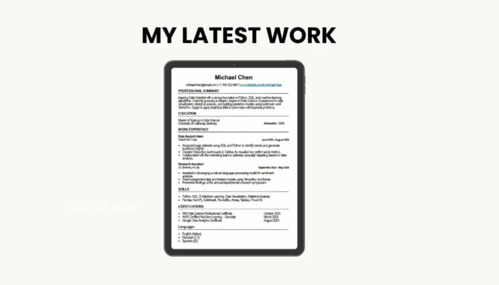 تصميم سيرة ذاتية احترافية بنظام ATS