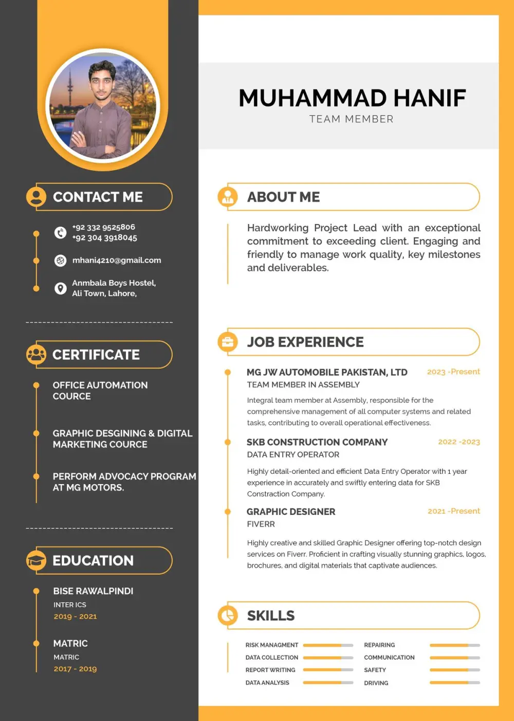 تصميم وكتابة سيرة ذاتية (CV) احترافية ومتوافقة مع أنظمة ATS باللغتين