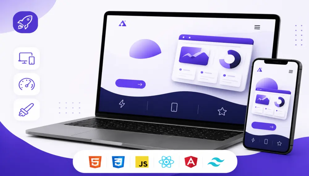 تحويل أي تصميم Figama, PSD, PNG إلى صفحة ويب متكاملة