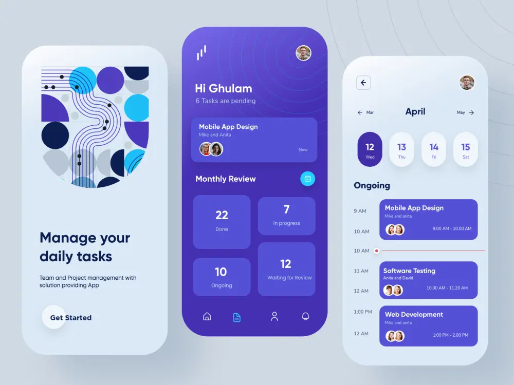 تصميم واجهة مستخدم (UI) احترافية لتطبيقات الويب والموبايل