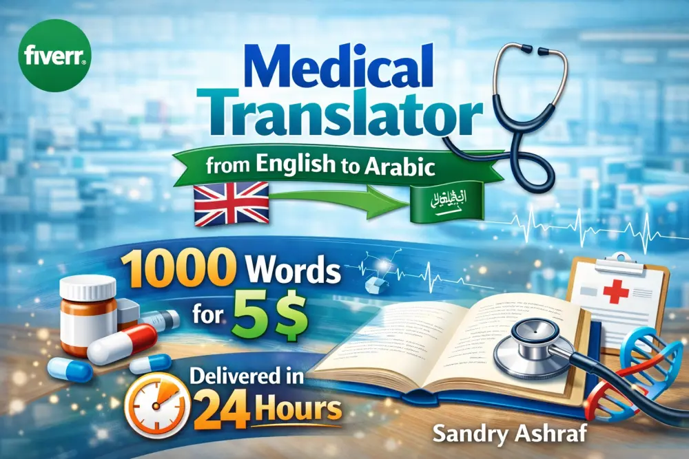 ترجمة طبية احترافية من اللغة الإنجليزية إلى اللغة العربية