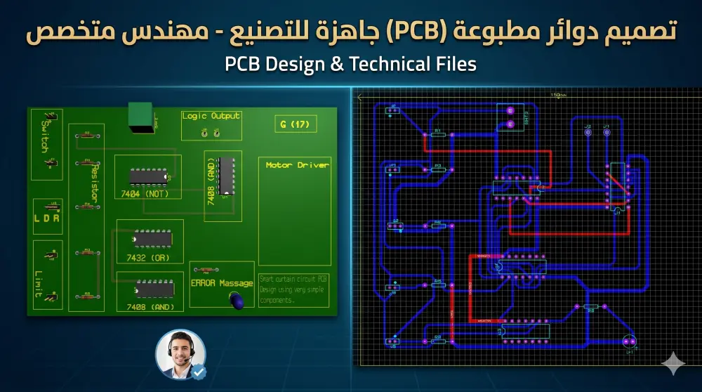 تصميم مخططات الدوائر الإلكترونية (PCB) جاهزة للتصنيع