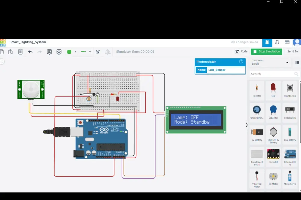 تصميم وبرمجة دوائر الأردوينو (Arduino) مع المحاكاة وتجربة الكود