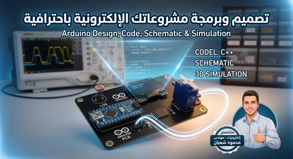 تصميم وبرمجة دوائر الأردوينو (Arduino) مع المحاكاة وتجربة الكود