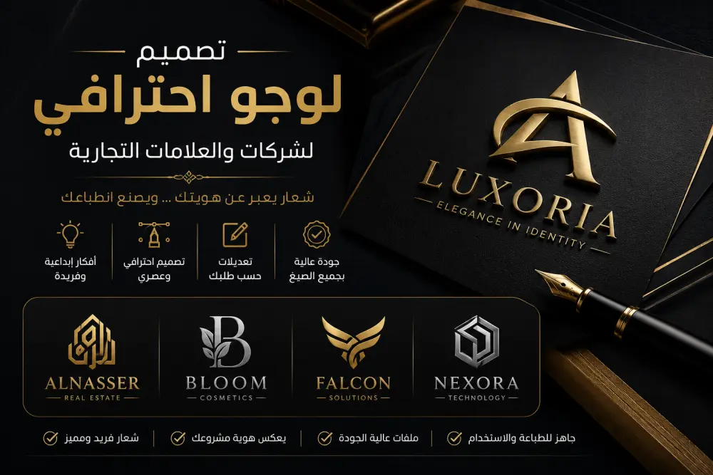 تصميم شعار احترافي يعبر عن هويتك التجارية