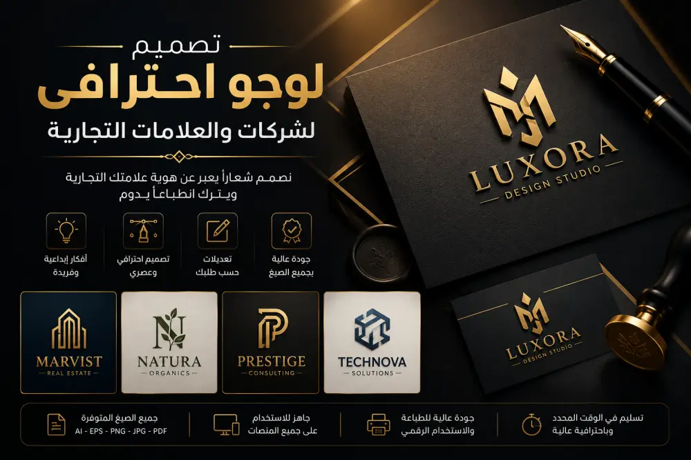 تصميم شعار احترافي يعبر عن هويتك التجارية