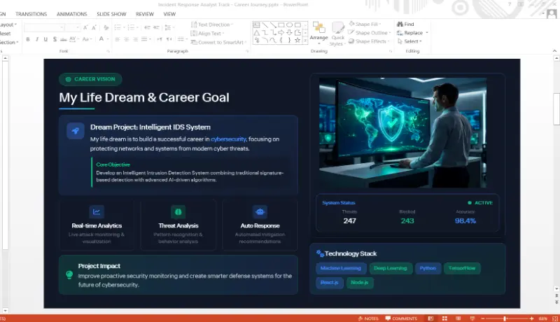 إنشاء عرض تقديمي - Powerpoint presentation