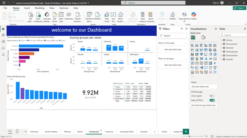 خدمة إنشاء داشبورد احترافية وتحليل البيانات باستخدام Power BI