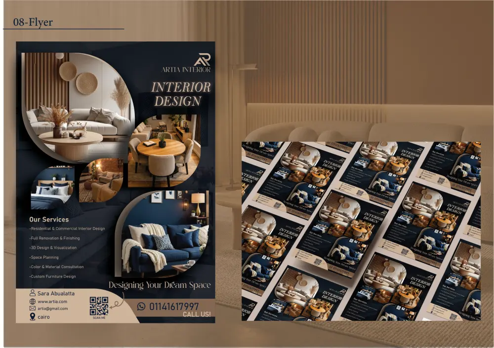 تصميم هوية بصرية احترافية تعكس شخصية مشروعك بشكل مميز وجذاب، وتساعدك على الظهور بشكل احترافي أمام عملائك وبناء علامة تجارية قوية وسهلة التذكر.