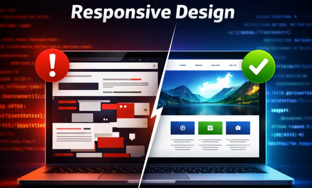 سأقوم بإصلاح مشاكل HTML و CSS و bootstrap وجعل موقعك متجاوبًا