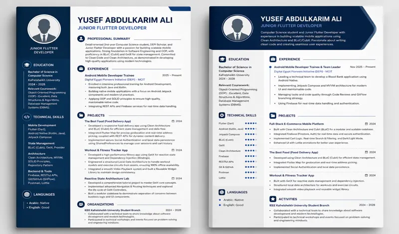 CV احترافي متوافق مع ATS يضاعف فرص قبولك في الوظائف