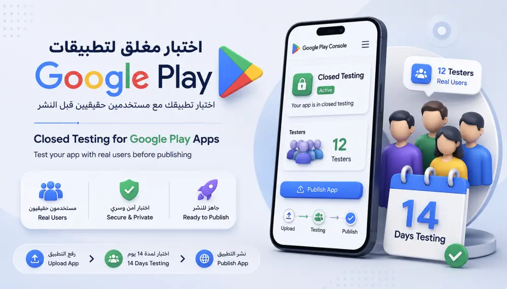 توفير 12 Tester حقيقي لاجتياز اختبار Google Play المغلق