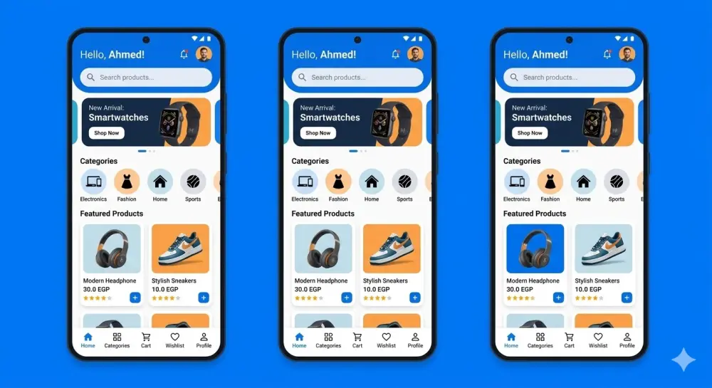 تصميم واجهات مستخدم (UI) احترافية وعصرية لتطبيقات أندرويدز