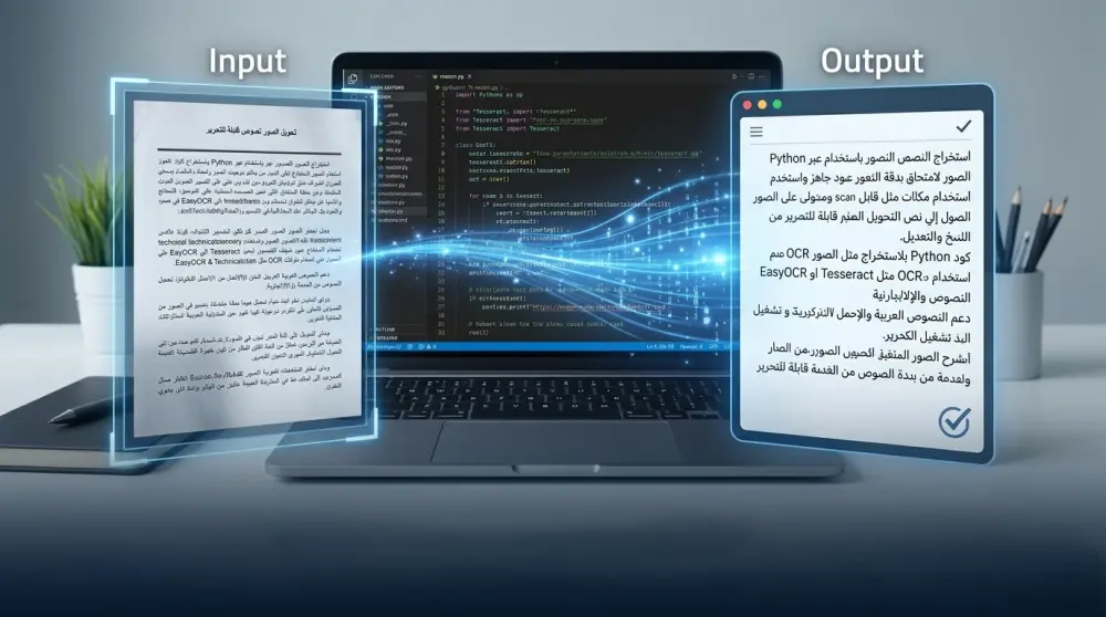 سوف استخراج النصوص من الصور باستخدام OCR عبر Python وتسليم كود جاهز