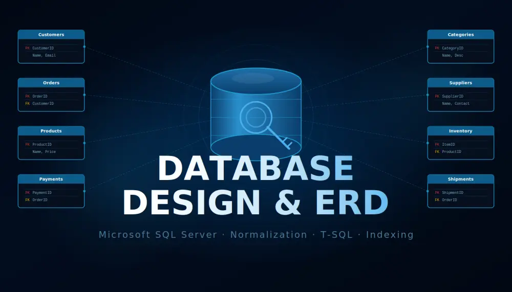 تصميم احترافي لقاعدة بيانات Database باستخدام SQL server