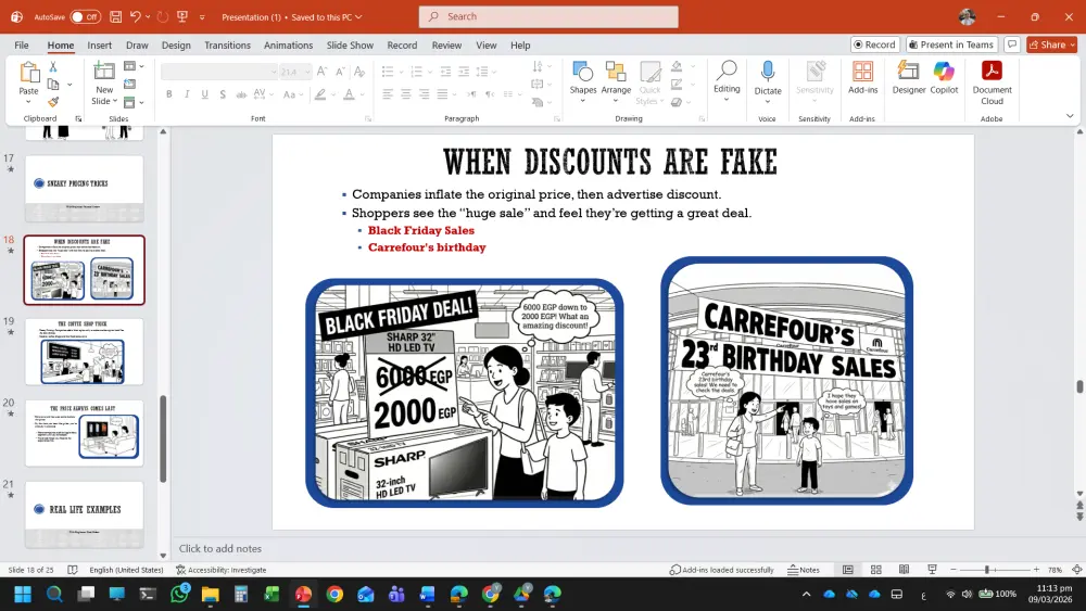 تصميم عرض تقديمي presentation