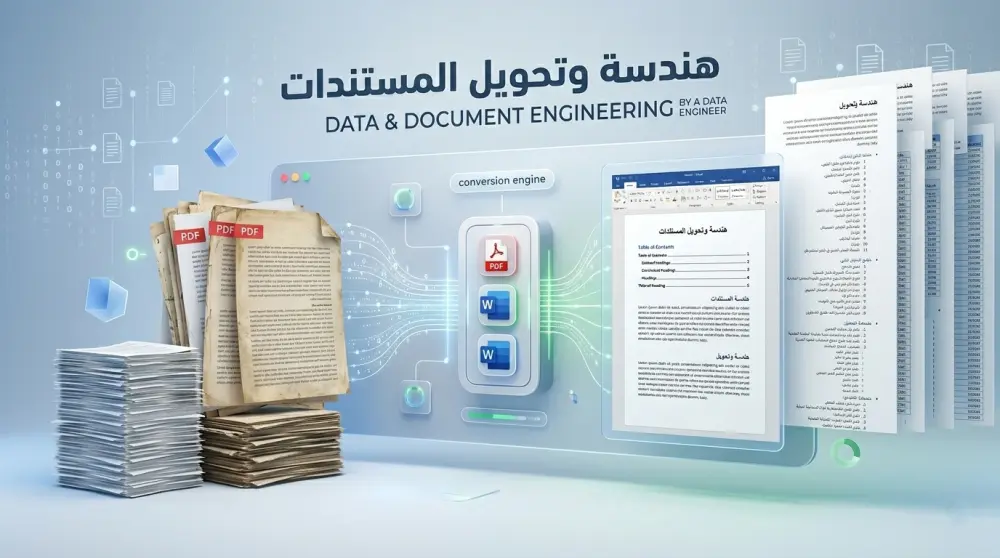 تحويل، دمج وتنسيق ملفات (PDF, Excel, Word, Powerpoint) برمجياً وبدقة عالية