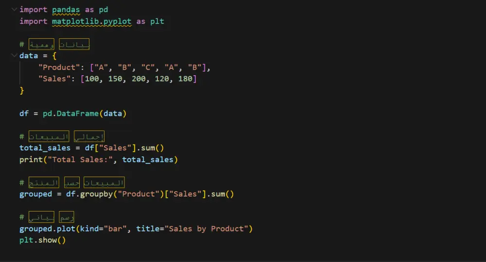 تحليل البيانات باستخدام بايثون واستخراج النتائج