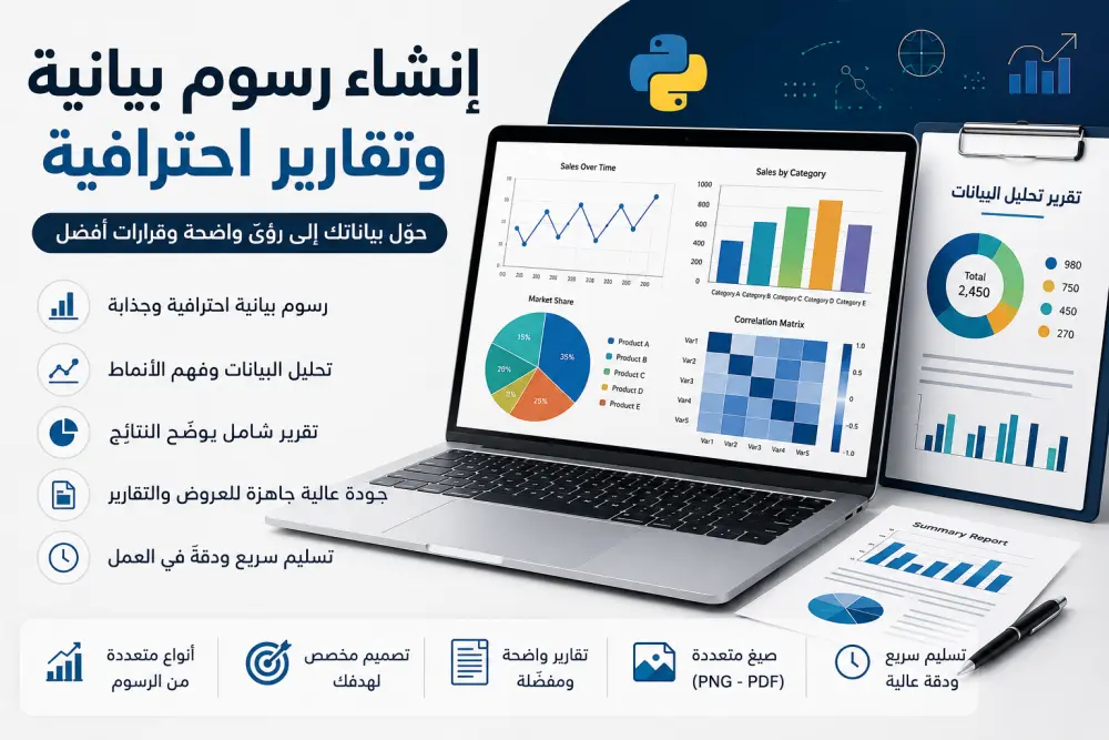إنشاء رسوم بيانية احترافية لعرض البيانات باستخدام بايثون