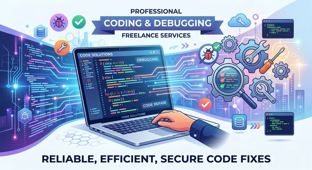 سأحل لك مشاكل الكود البرمجي وأصلح الأخطاء في مشروعك بسرعة واحترافية