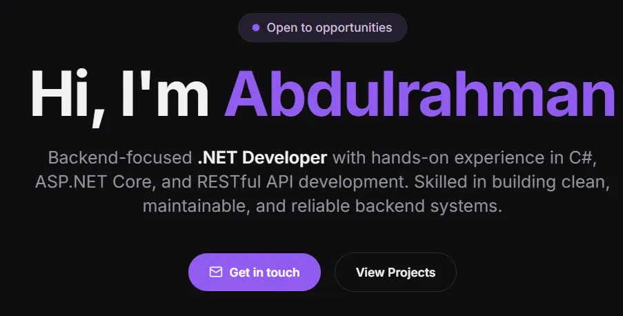 تصميم موقع بورتفوليو احترافي