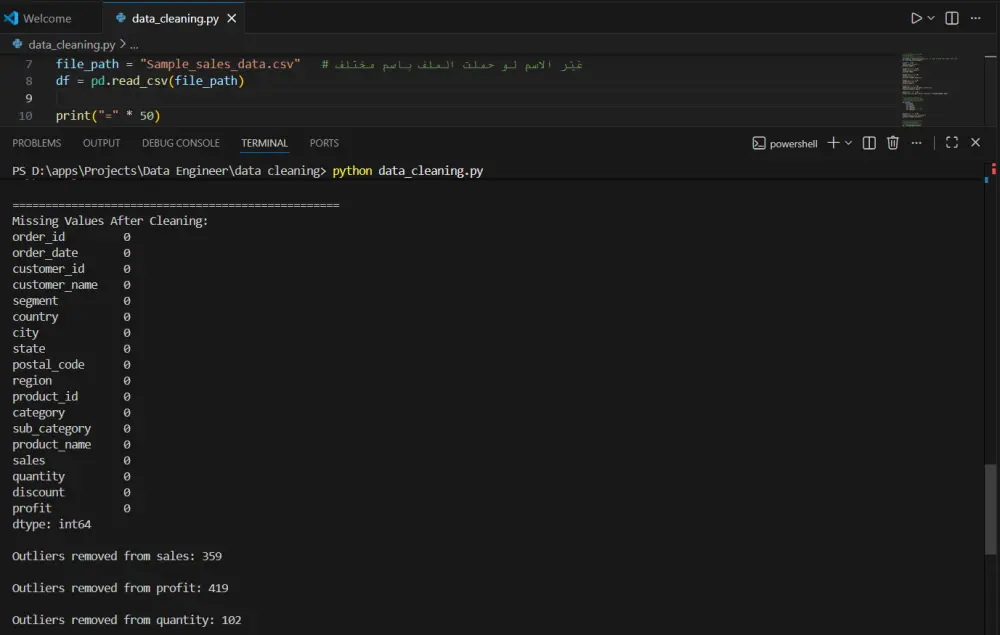 Data Cleaning and processing
