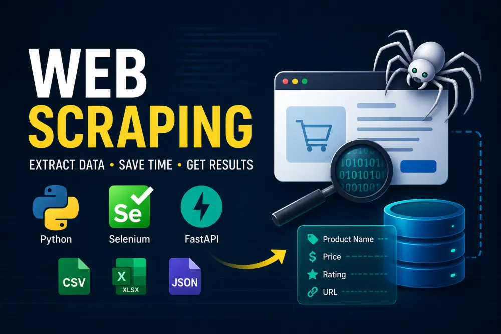 (web scraping) استخراج بيانات من المواقع باستخدام Python و Selenium