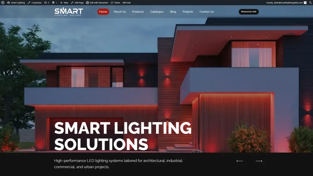 تطوير موقع ووردبريس تعريفي