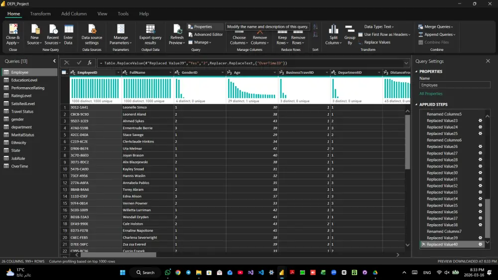 تحليل وتنظيف البيانات وتصميم داشبورد احترافي (Excel/Power BI)