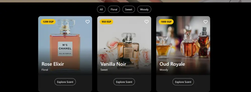 واجهه امامية لموقع عطور